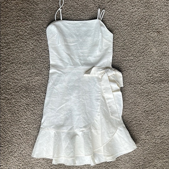 Express White Ruffled Tiered Mini Sundress - Picture 1 of 5